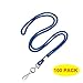 HOSL 100 Pack Badge Lanyard Office Lanyard ID Card Business Card Lanyards Students Employee Lanyards Round 36