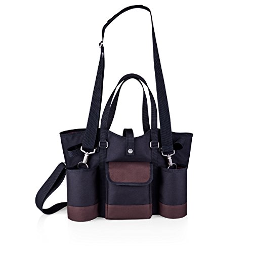 LEGACY - a Picnic Time Brand Wine Country Tote with Cheese Service and Corkscrew, Black - Thumbnail 6