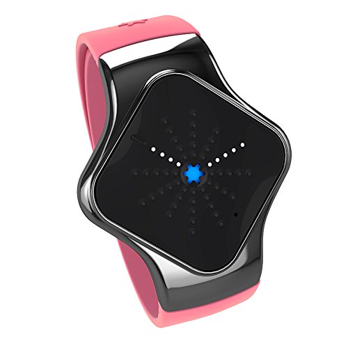 MvBii Z-Track Diamond Wearable Lifestyle, Activity and Fitness Tracker and Watch with Silver Surround and Pink Wrist Strap