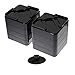 Fadyshow Bed Furniture Risers Adjustable Heavy Duty Table Risers Create Under Bed Storage Dorm 4X1X4 Set of 8 Black