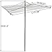 JS HANGER Outdoor Umbrella Clothesline Large Collapsible 4-arm Parallel Clothes Drying Rack Clothes Hanger for Laundry