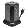 Power Strip Tower Surge Protector, SUPERDANNY Desktop Charging Station, 10 Ft Extension Cord, 9 Outlets, 4 USB Ports…