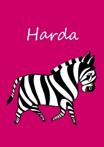 Harda: individualisiertes Malbuch / Notizbuch / Tagebuch - Zebra - A4 - blanko (German Edition)