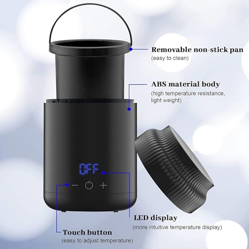 DMG TECH Wax Warmer for Hair Removal - Intelligent Melting Machine With 4 Packs Hard Wax Beads, Hand and Foot Waxing, LED Display