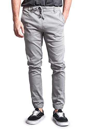 G-Style USA Mens Slant-Pocket Skinny Joggers - DARK GREY - X-Large - JJ1F