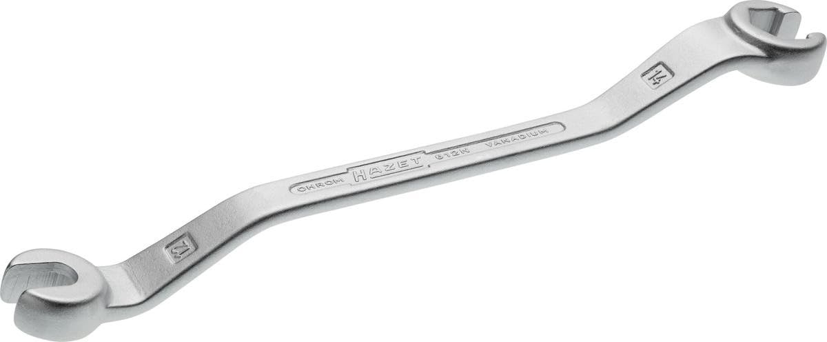 HAZET 612N-12X14 198.5 mm Hexagon Profile Double Box-End Open Wrench - Chrome-Plated