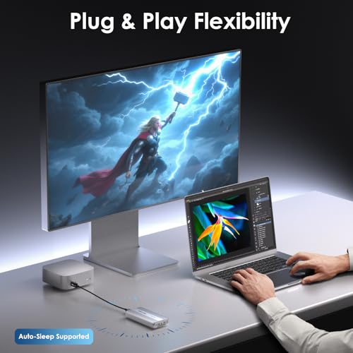 WAVLINK M.2 NVMe SSD Enclosure 80Gbps Cooling Fan Thunderbolt5/USB4 V2.0 Key B+M/M-Key NVMe 2280 SSD Mac M4 Pro