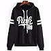 FACE N FACE Womens Chic Drawstring Long Sleeve Hooded Sweatshirt X-Large Black