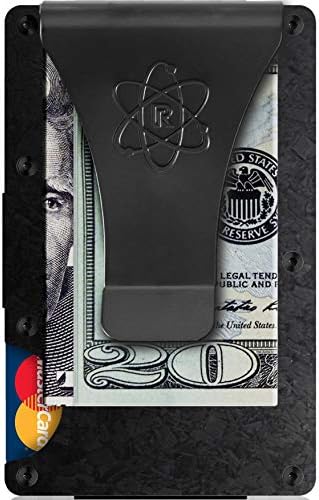 Carbon Fiber Money Clip Wallet for Men - RFID Blocking Minimalist Credit Card Holder Wallet
