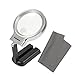 Magnifying Glass with Light - LED Lighted Folding Magnifier Stand for Reading, Maps, Small Print - 2.5X 4.5X Magnification, Includes Cleaning Cloth
