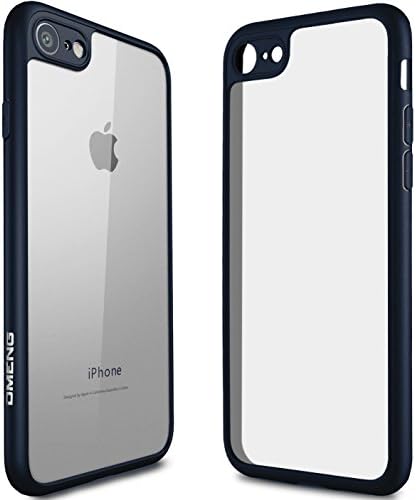 iPhone 7 Case, DMENG Clear Case Shock Protective Cover Elegant Flexible Ultra Slim Design TPU Bumper Transparent Lightweight With Cleaning Accessories Harmonies Well With iPhone 7 4.7 Inch (Navy Blue)