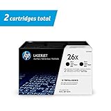HP 26X | CF226XD | 2 Toner Cartridges | Black | High Yield, Pack of 2