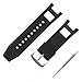 Adebena Black Rubber Watch Bands Replacement Silicone Straps with Stainless Steel Buckle for Invicta Subaqua Noma III