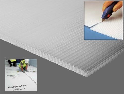 10 x Correx Black Corrugated Plastic Floor Protector Protection Sheets Board 1.2m x 2.5m by Florprotec