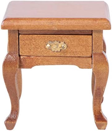 Heallily ドールハウスベッドサイドテーブルミニチュア歯妖精テーブルおもちゃミニ寝室アクセサリーdiy工芸