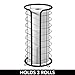 mDesign Metal Toilet Paper Holder Stand - Storage Reserve for 3 Rolls of Toilet Tissue - Freestanding Toilet Paper Holder - Stylish Bathroom Floor Toilet Paper Stand - Omni Collection - Matte Black