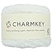 Charmkey Shaggy Fur Yarn Baby Soft 5 Bulky Fuzzy 100 Percent Polyester Velvet Knitting Yarn 12 Ply for Fluffy Dolls Blanket Furry Amigurumi Toys, 1 Skein, 3.53 Ounce (Bright White)