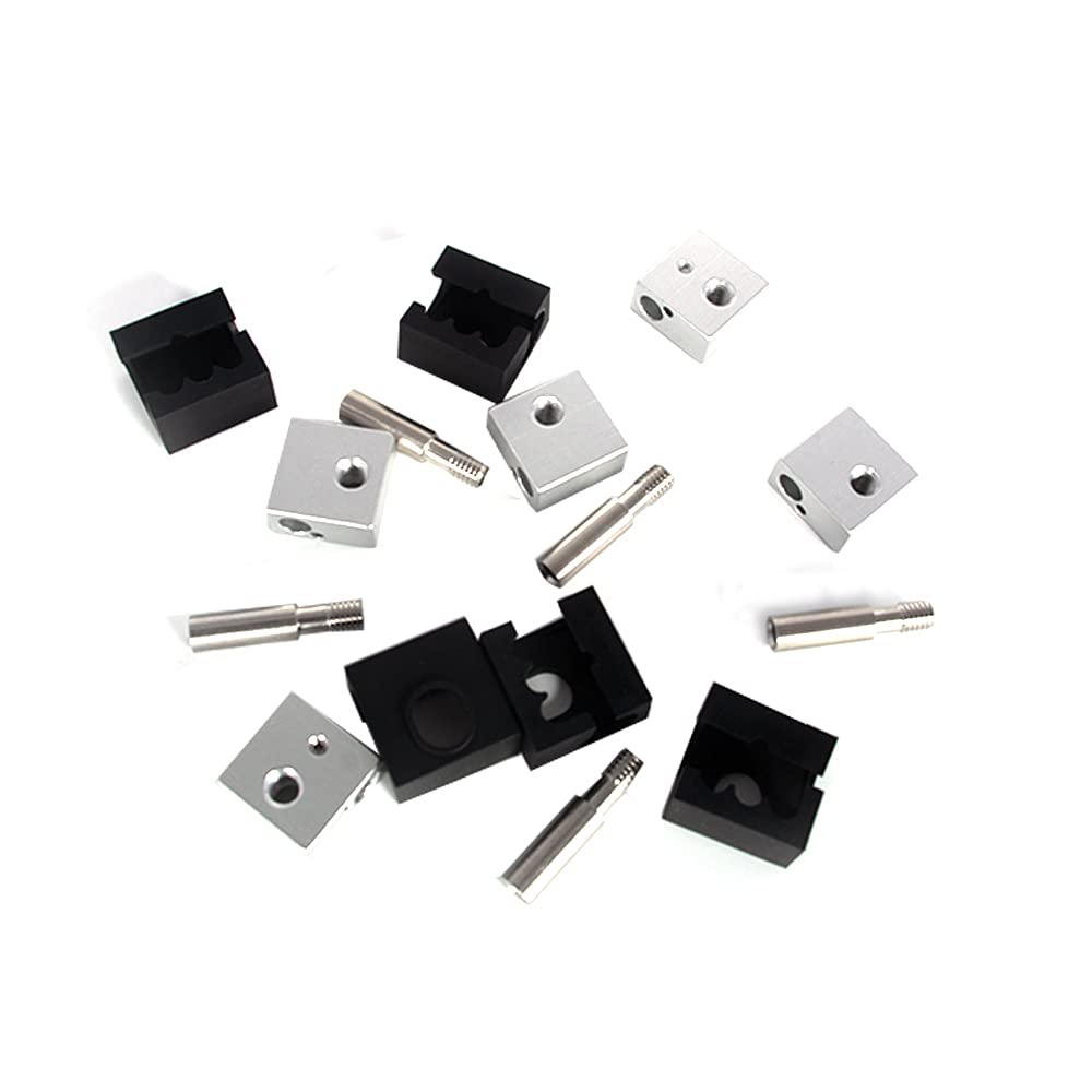 5pcs 30MM Length Extruder 1.75MM Teflon Throat Tube and 5pcs Silicone Case and 5pcs Heater Blocks Hotend for MK8 Tronxy XY-2 PRO/X5SA PRO 3D Printer: Industrial & Scientific