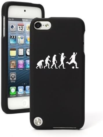 For iPod Touch 5th 6th Gen Black Rubber Hard Case Cover Evolution Soccer