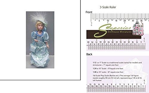 Dollhouse Miniature Vict. Porc. Lady-light Blue