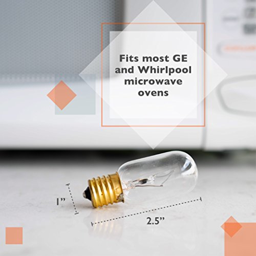 GoodBulb 40 Watt Microwave Bulb GE WB36x10003 - Microwave Light - Fits Most GE and Whirlpool Ovens - E17 Intermediate Base Bulb - 40 Watt 130 Volt Appliance Bulb (6 Pack)