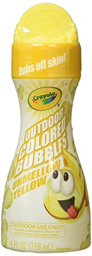 Crayola Outdoor Colored Bubbles Unmellow Yellow- 4 fl oz