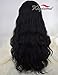 K’ryssma Realistic Looking Cheap Wigs for Black Women Christmas Long Wavy Full Machine Made Middle Part None Lace Glueless Synthetic Hair Wigs for Daily Wear Heat Resistant Black #1b 24 Inches