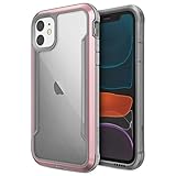 Defense Shield Series, iPhone 11 Case - Military Grade Drop Tested, Anodized Aluminum, TPU, and Polycarbonate Protective Case for Apple iPhone 11, (Rose Gold)