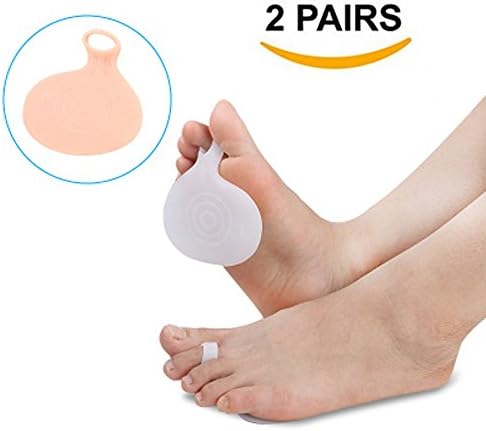 Metatarsal Pads - 2 pairs - Gel Pad Ball of Foot Cushions - Rapid Foot Pain Relief