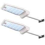 InnoGear Solar Gutter Lights Wall Sconces with Mounting Pole Outdoor Motion Sensor Detector Light Security Lighting for Barn Porch Garage, Pack of 2