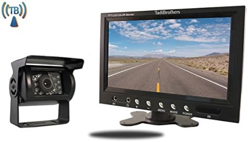 Tadibrothers 7 Inch Monitor with Wireless 170 Degree CCD Mounted RV Backup Camera