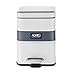 AMG and Enchante Accessories, Rectangular Waste Bin, 5L Garbage Trash Can with Step Foot Pedal, WB05W WHT, Glossy White