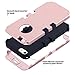 ULAK iPhone SE Case,iPhone 5S Case, Anti Slip Shock Resistance Protective Cover with Hybrid High Soft Silicone + Hard PC Case for Apple iPhone 5/5S/SE,Rose Gold+Black