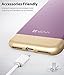 Vena iPhone SE 2020 / iPhone 8 7 Case, iSlide (Two-Tone, Dock-Friendly) Slim Fit Hard Case Cover Compatible with Apple iPhone SE2 8 7 (4.7-inch) - Lavender/Champagne Gold