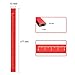 Carpenter Pencils, 7 Inch Construction Pencils, Marking Carpentry Pencil with Printed Ruler(10 Pack/Red)