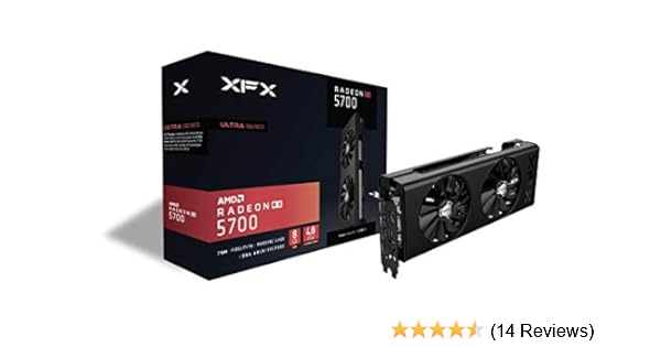 Amazon Com Xfx Rx 5700 8gb Gddr6 Dd Ultra W Boost Up To 1750mhz 3xdp Hdmi Pci Express 4 0 Graphics Card Rx 57xl8d6 Computers Accessories
