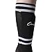 Champion Sports SL4B Youth Sock Style Soccer Shin Guards - Ages 4-6, Black, Small