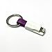 The inCharge Ultra Portable Charging / Sync Keychain Cable Compatible With Apple iPhone / iPad / iPod 10mm Thin Version (Purple)