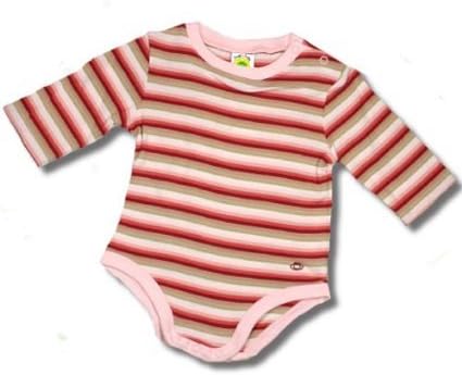 Striped long knit sleeve onezee, 6-9 Months