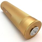 Mrs. Brog Cigar Travel Humidor - Built In Hygrometer & Humidifier - Holds Multiple Cigars - Gold