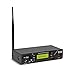 Xtuga BK510 Single Channel in Ear Monitor System UHF 100-Channel Wireless Professional in-Ear Monitor System USB and White Color Earbud Headphones