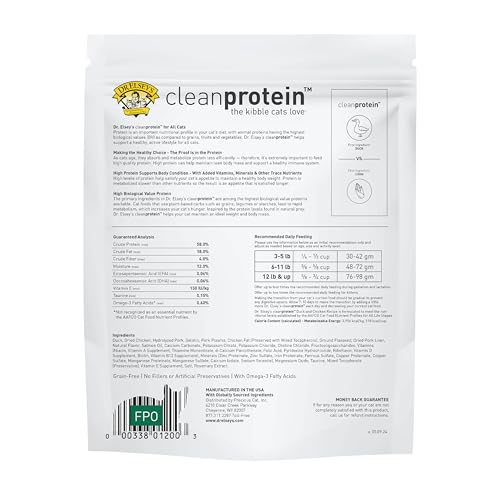 DR. ELSEY’S CLEANPROTEIN DRY KIBBLE DUCK 6.6 LB BAG