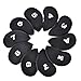 StillCool Golf Head Covers 10PCS Club Iron Putter Headcovers Set Neoprene Black