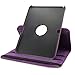 Kingsource 360 Rotating Stand Cover Wake & Sleep Function PU Leather Case Compatible for Samsung Galaxy Tab 4 10.1 (SM-T530NU) Color Purple