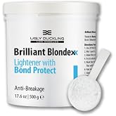 Brilliant Blondexx Professional Bond Protect Bleach White Powder for Hair, Controlled Lightener for Chemically Treated and Damaged Hair, 17.6 oz