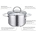 Mr Rudolf Cooking Pot, 3 Quart Dutch Oven with Lid,Stainless Steel Pot with 2 Handles,Dishwasher Safe Cooking Healthy Cookware