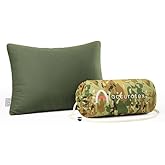 ACCURATEX Camping Pillow-100% Cotton Breathable Cover,Shredded Memory Foam Compressible Travel Pillow,Camping&Travel Accessor