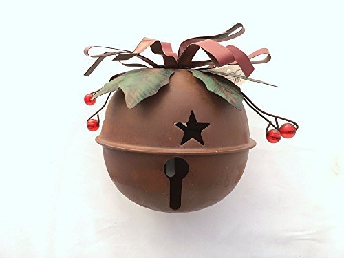 Metal Rustic Red Holiday Jingle Bell Christmas Decor Christmas Tree Decor (Small) - Thumbnail 3