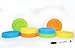 Wide Mouth Mason Jar Lids - Compatible with Wide Mouthed Size Ball Jars - Reusable and Leak Proof Plastic Lids are BPA Free - Includes Pen for Marking - Green, Orange, Yellow & Blue - Pack of 8