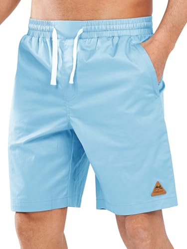 NORTHYARD Mens 9 Inch Casual Cotton Board Shorts Zipper Pockets Quick Dry at Amazon
